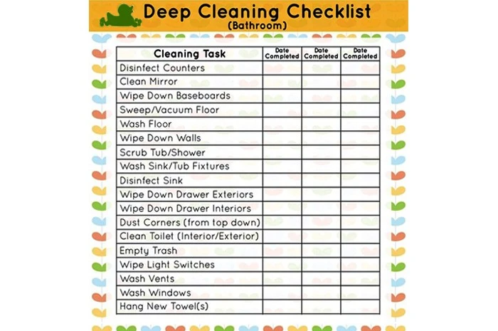 Deep-Cleaning Bathroom-Checklist