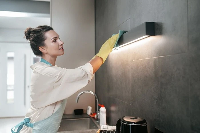 properly clean kitchen walls