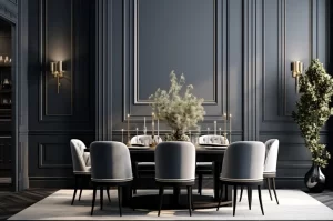 modern black dining room chairs