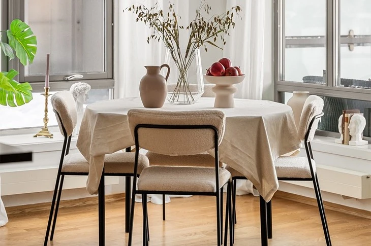 white dining room chair covers