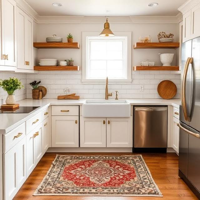 White Oak Kitchen Cabinets: Modern, Farmhouse & Natural 3 Modern kitchen with white oak cabinets and black hardware